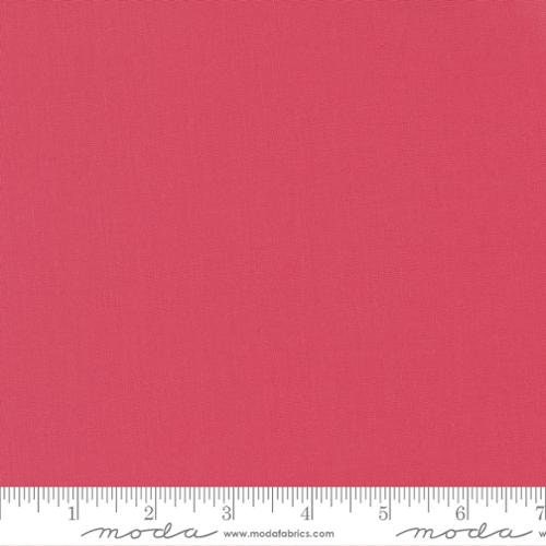 Bella Solids in Strawberry by Moda. Continuous cuts of Quilter's Cotton Fabric