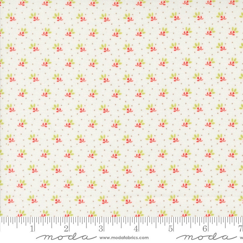 Portofino Polka Dot Duo Blenders in Golden Wheat by Fig Tree & Co for Moda Fabrics. Continuous cuts of Quilter's Cotton Fabric