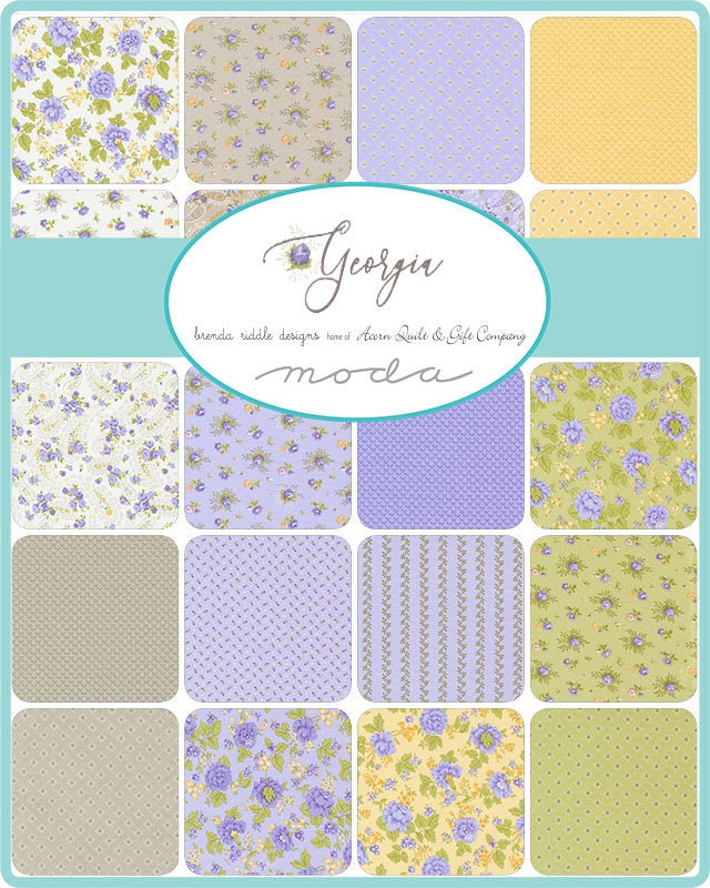 Georgia Quilter's Cotton Layer Cake 42 piece collection of 10 inch squares by Brenda Riddle Designs for Moda