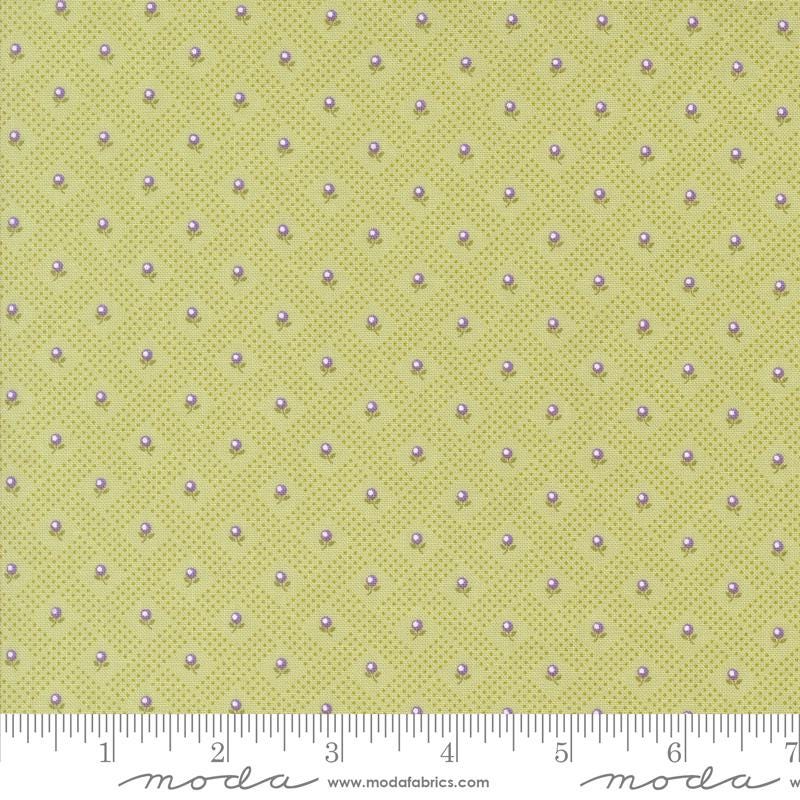 Georgia Basket Weave Posy Checks & Plaids in Willow by Brenda Riddle Designs for Moda continuous cuts of Quilter's Cotton Fabric