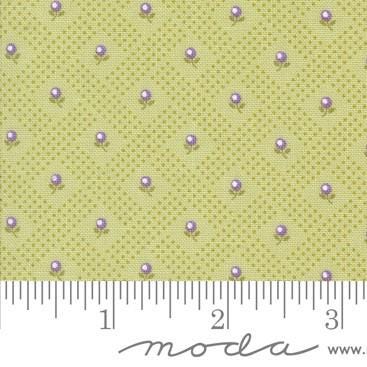 Georgia Basket Weave Posy Checks & Plaids in Willow by Brenda Riddle Designs for Moda continuous cuts of Quilter's Cotton Fabric