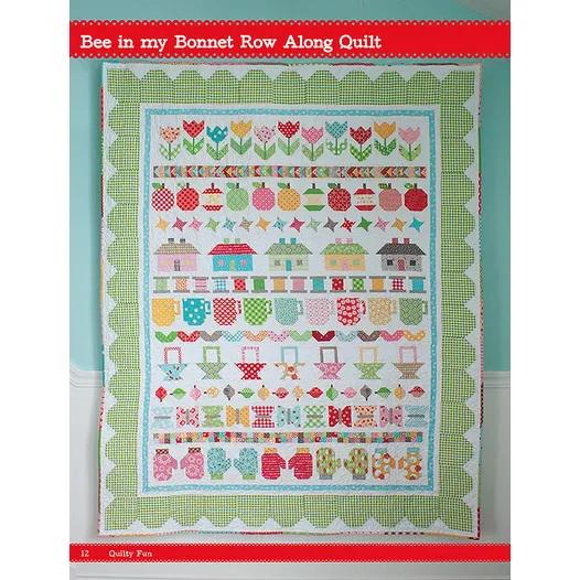 Quilty Fun 116 page soft cover spiral bound book by It's Sew Emma. Directions for Row Along Quilt and 10 coordinating projects.