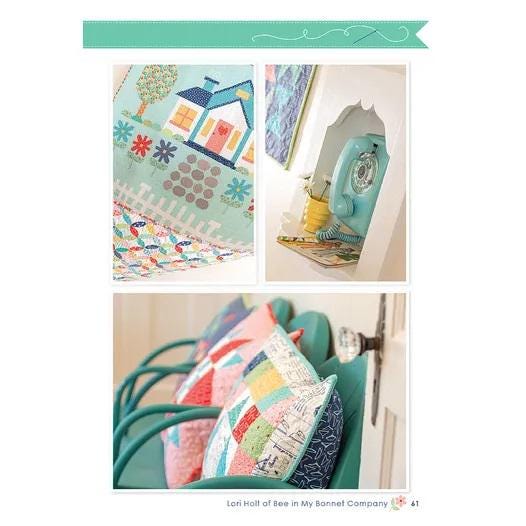 Quilter's Cottage 61 page soft cover spiral bound book by It's Sew Emma. Directions for 74.5 x 89 inch quilt and coordinating projects.
