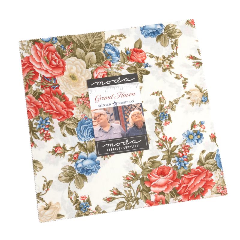 Grand Haven Quilter's Cotton Layer Cake 42 piece collection of 10 inch squares by Minick & Simpson for Moda