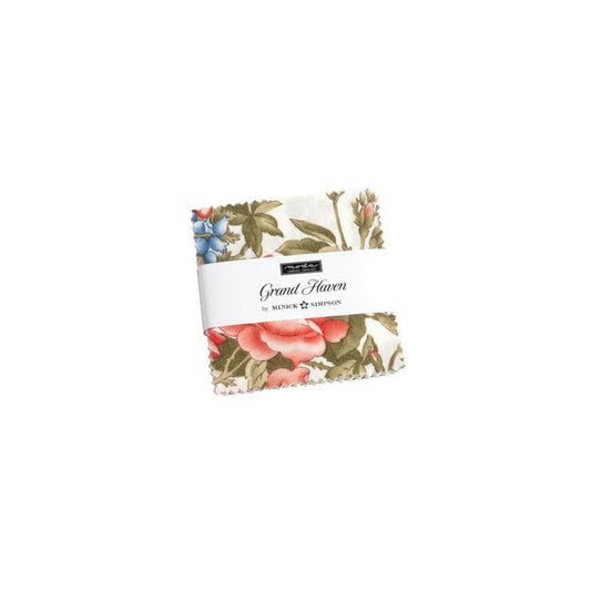 Grand Haven by Minick & Simpson for Moda Fabrics. Quilter's Cotton Mini Charm Pack of 42 2.5 x 2.5 inch squares