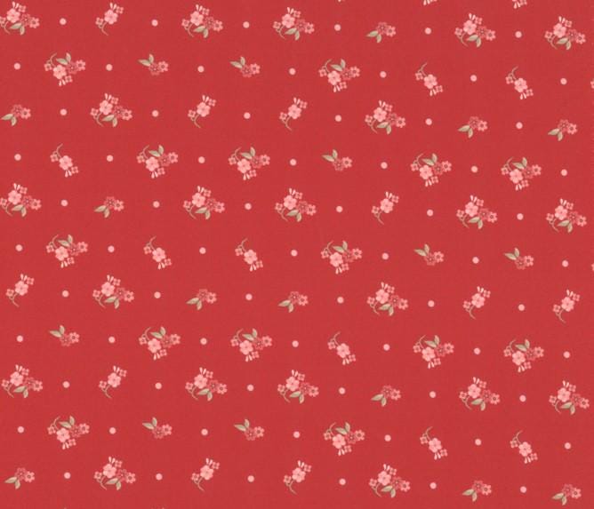 Celebrating 50 Years of Moda 4 in 1 Blender in Red. Continuous cuts of Quilter's Cotton Fabric