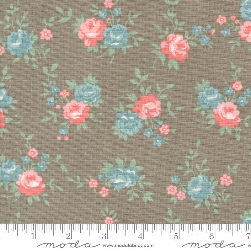 Gather Florals in Cedar from the Rosemary Cottage collection by Camille Roskelley for Moda continuous cuts of Quilter's Cotton