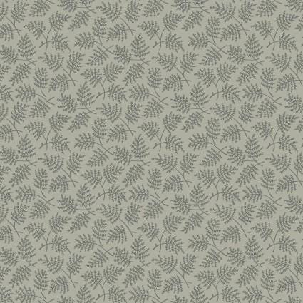 Tossed Leaves in Green from the Dark & Stormy collection by Maywood Studio continuous cuts of Quilter's Cotton Fabric
