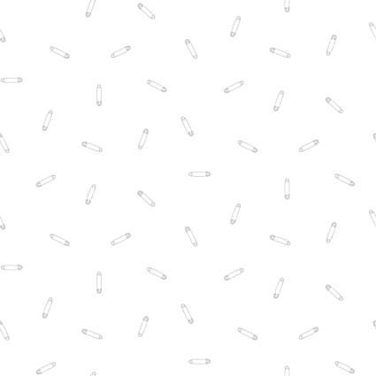 Spaced Out Safety Pins in Light Grey by Chelsea DesignWorks for Studio E Fabrics continuous cuts of Quilter's Cotton Fabric