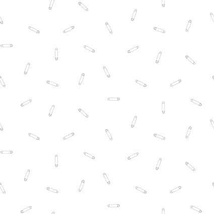 Spaced Out Safety Pins in Light Grey by Chelsea DesignWorks for Studio E Fabrics continuous cuts of Quilter's Cotton Fabric