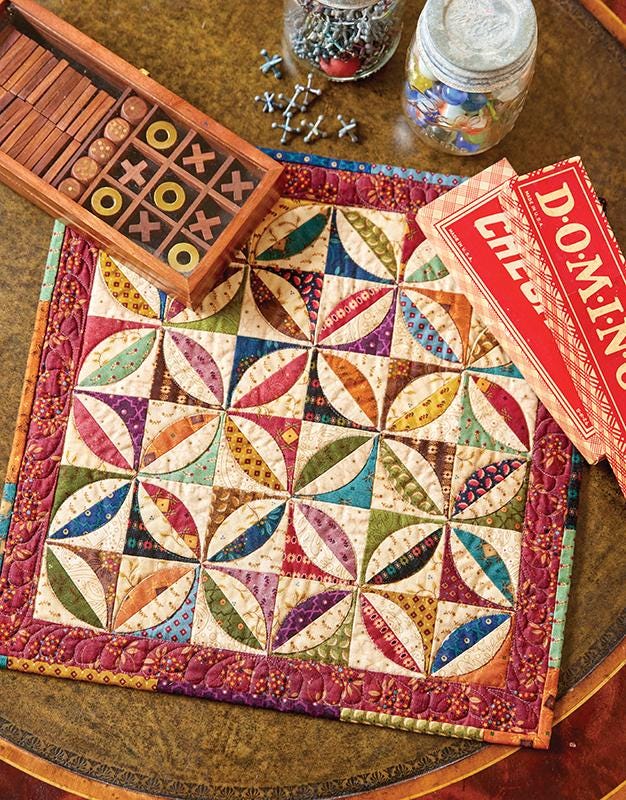 Simple Whatnots IV a 128 page soft cover book of 19 charming small quilt patterns by Kim Diehl for C&T Publishing