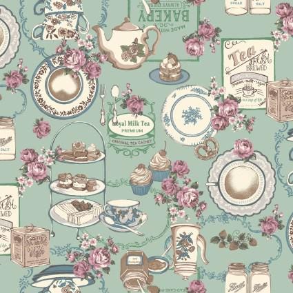 Traveler's Notebook in Green continuous cuts of Cotton Sheeting Fabric