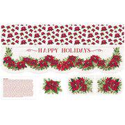 Mantel Runner of the Month for December by Tara Reed for Moda Fabrics. 36 inch x 56 inch panel for a mantle cover or table runner.