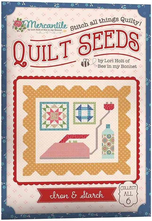 Iron & Starch Mercantile Quilt Seeds pattern by Lori Holt for Riley Blake Designs. Directions for 1 block in a "seed pack" envelope.