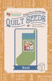 Home Town Holiday Noel Quilt Seeds pattern 3 by Lori Holt for Riley Blake Designs. Directions for 1 block in a "seed pack" envelope.