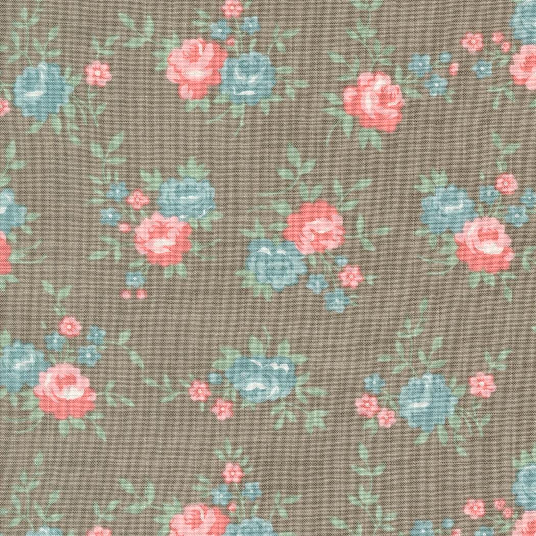 Gather Florals in Cedar from the Rosemary Cottage collection by Camille Roskelley for Moda continuous cuts of Quilter's Cotton
