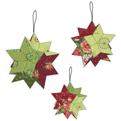 English Paper Piecing Moravian Star Papers in pack from Paper Pieces to complete one ornament