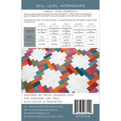 The Phoebe Quilt Quilt Pattern by Erica Jackman for Kitchen Table Quilting. Directions only for a Baby, Lap, Twin, Queen, or King quilt.