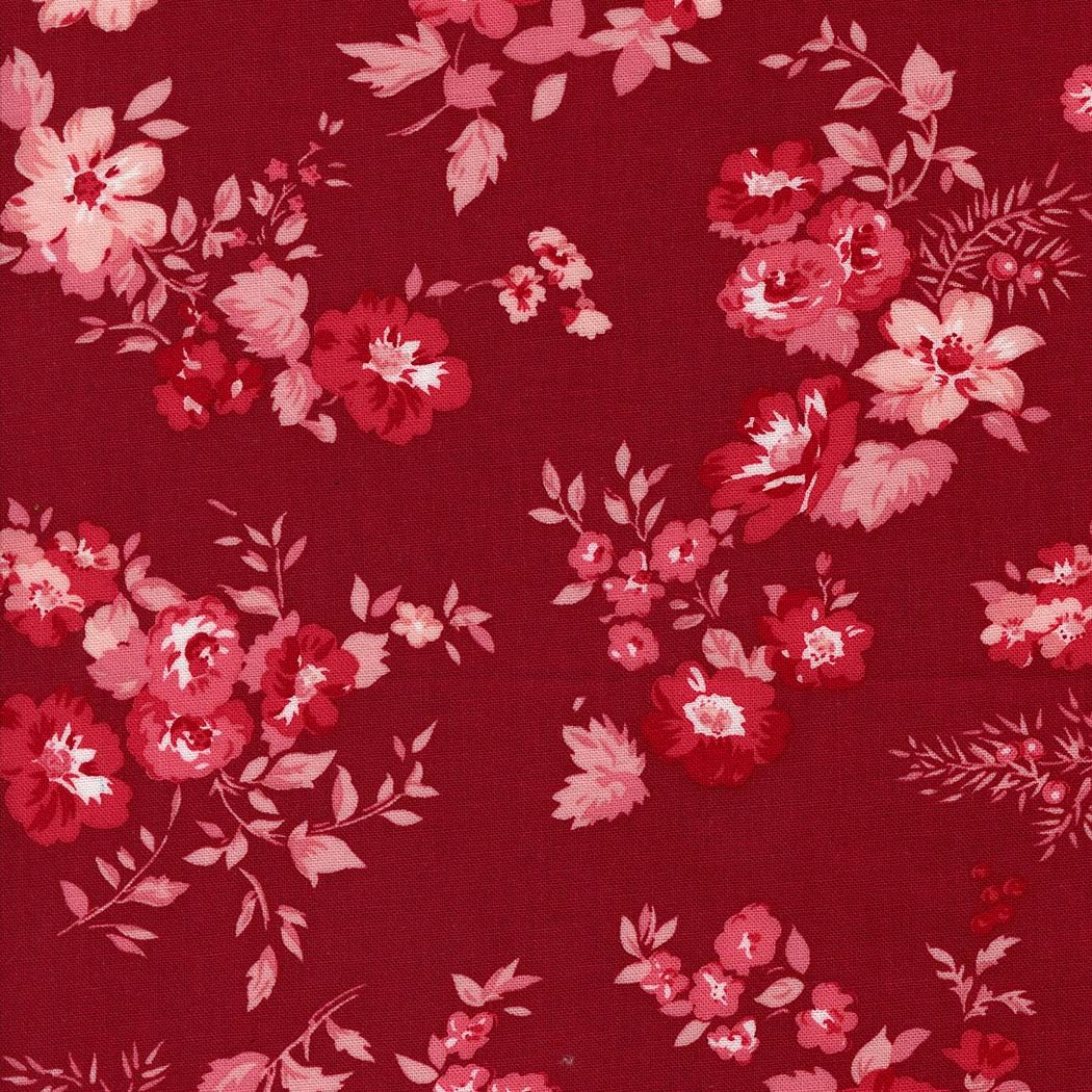 Hollyhocks & Roses by Bunny Hill Designs for Moda Fabrics. Quilter's Cotton Mini Charm Pack of 42 2.5 x 2.5 inch squares
