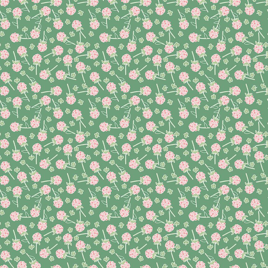 Clover Farm Clover in Green by Gracey Larson for Riley Blake Designs. Continuous Cuts of Quilter's Cotton fabric.