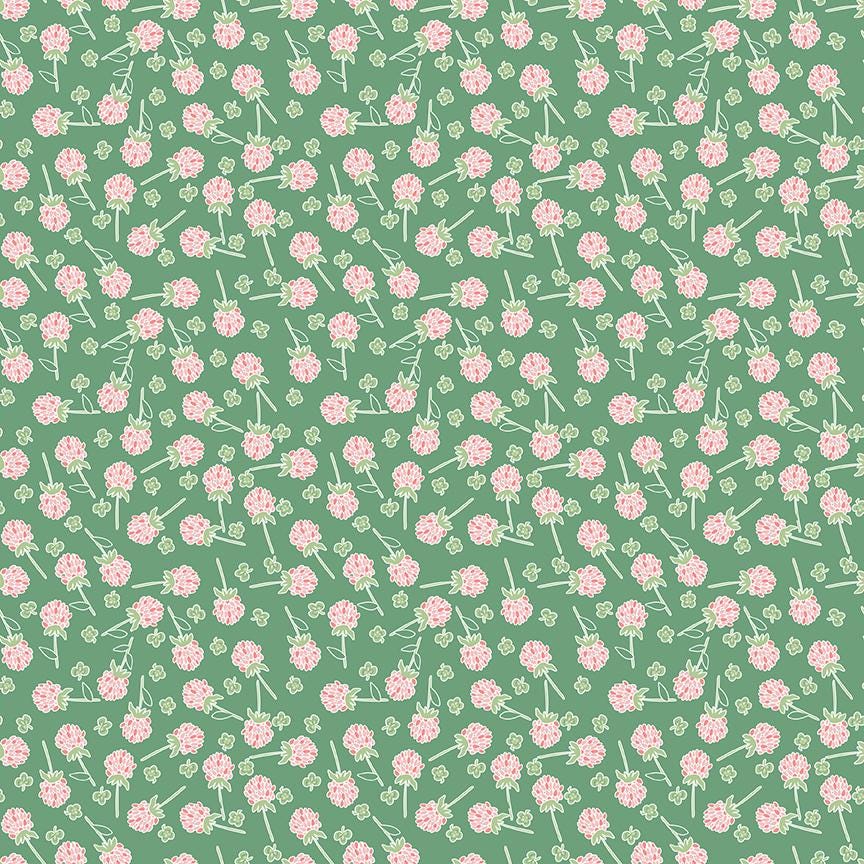 Clover Farm Clover in Green by Gracey Larson for Riley Blake Designs. Continuous Cuts of Quilter's Cotton fabric.