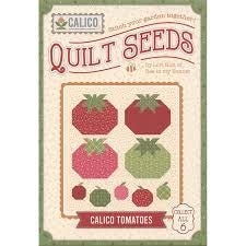 Calico Tomato Quilt Seeds pattern by Lori Holt for Riley Blake Designs. Directions for 1 scrappy block in a darling "seed pack" envelope.