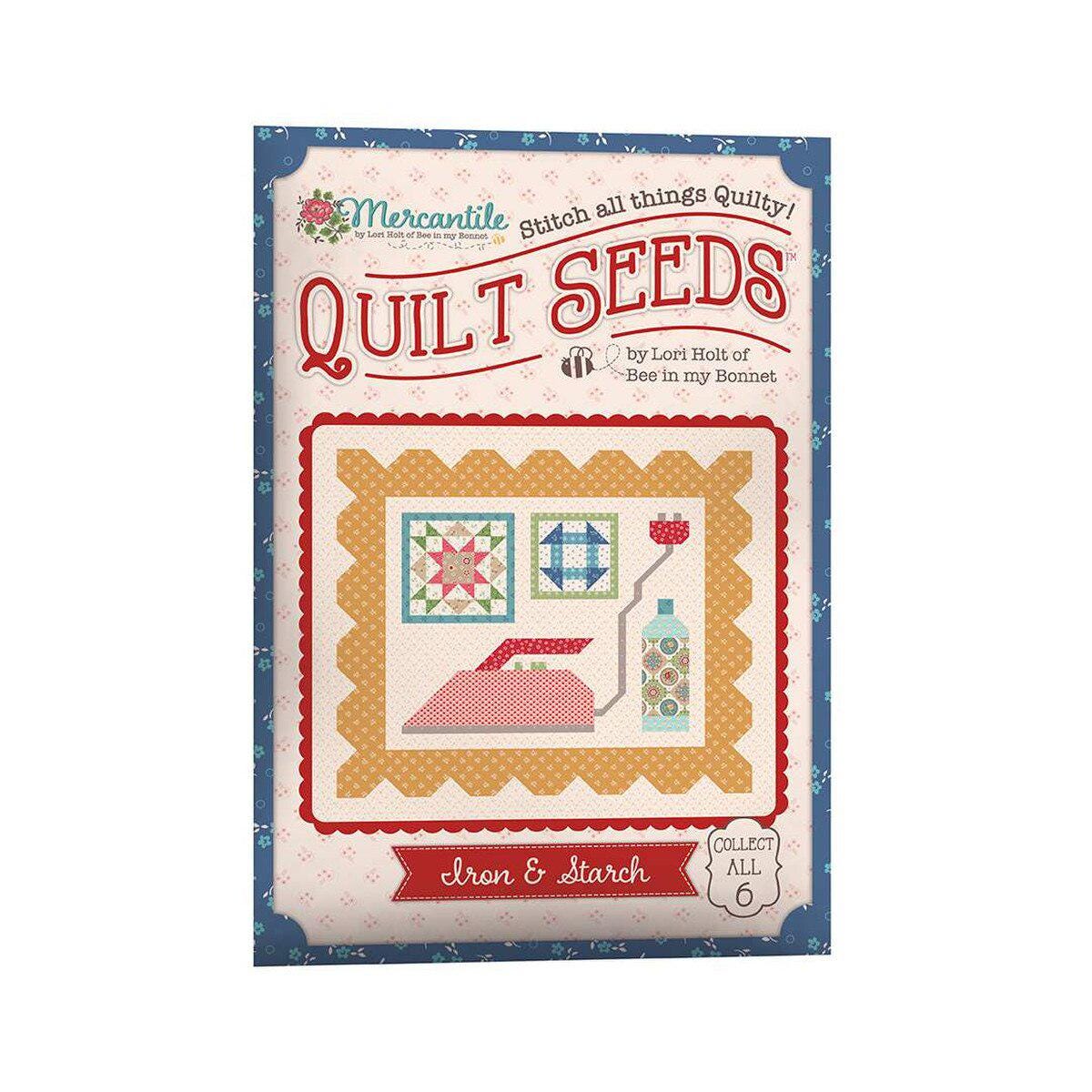 Iron & Starch Mercantile Quilt Seeds pattern by Lori Holt for Riley Blake Designs. Directions for 1 block in a "seed pack" envelope.