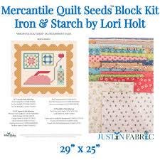 Iron & Starch Mercantile Quilt Seeds pattern by Lori Holt for Riley Blake Designs. Directions for 1 block in a "seed pack" envelope.