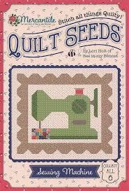Sewing Machine Mercantile Quilt Seeds pattern by Lori Holt for Riley Blake Designs. Directions for 1 block in a "seed pack" envelope.