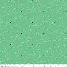 Effervescence Squiggles in Spearmint by Sue Daley for Riley Blake Designs. Continuous Cuts of Quilter's Cotton fabric.