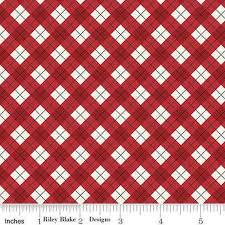 Woodsman Bias Plaid in Red by Lori Whitlock for Riley Blake Designs. Continuous Cuts of Quilter's Cotton fabric.