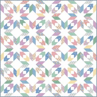Dots in Blue from the 1930s Dilly Dally collection by Maywood Studio. Continuous Cuts of Quilter's Cotton .