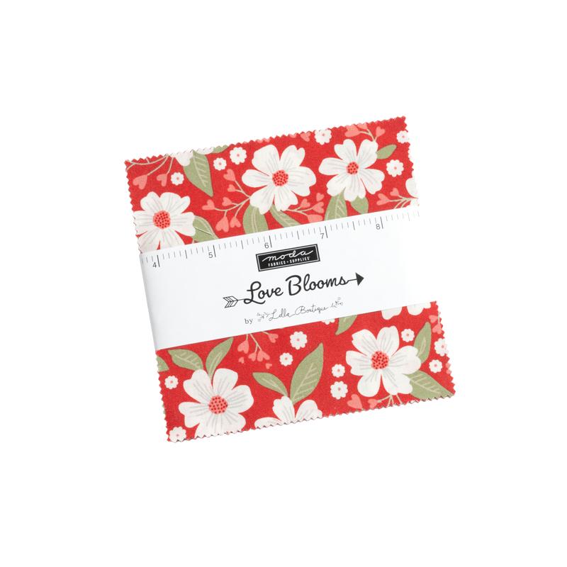 Love Blooms by Lella Boutique for Moda Quilter's Cotton Charm Pack of 42 5 x 5 inch squares