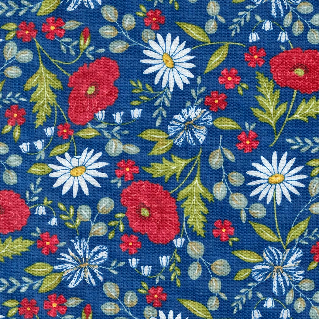 Willow's Farm by Deb Strain for Moda Quilter's Cotton Fat Quarter Bundle. 27 Fat Quarters of 18 inch x 22 inch plus a 24 x 45 panel