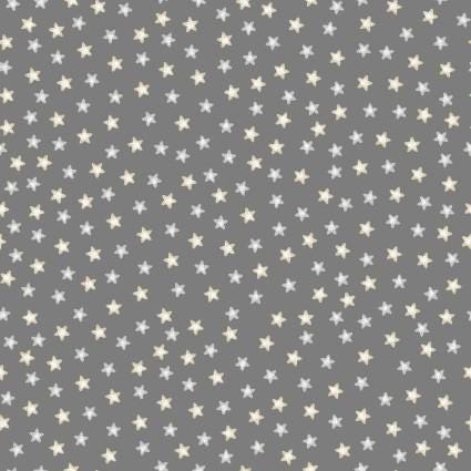 Moonlit Dreams Tossed Stars in Charcoal by Victoria Hutto for Studio E Fabrics continuous cuts of Quilter's Cotton Fabric