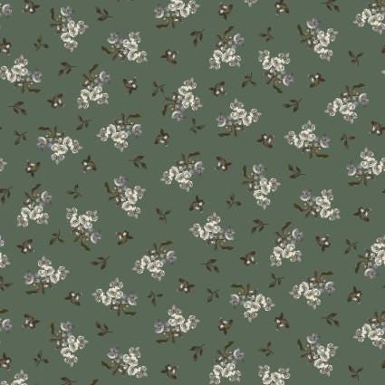 Art of Midnight Ditsy in Dark Sage by Chelsea DesignWorks for Studio E Fabrics continuous cuts of Quilter's Cotton Fabric