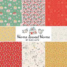 Home Sweet Home by Poppie Cotton Quilter's Cotton Fat Quarter Bundle 21 pieces of 18 x 22 inch fabrics