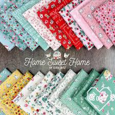 Home Sweet Home by Poppie Cotton Quilter's Cotton Fat Quarter Bundle 21 pieces of 18 x 22 inch fabrics