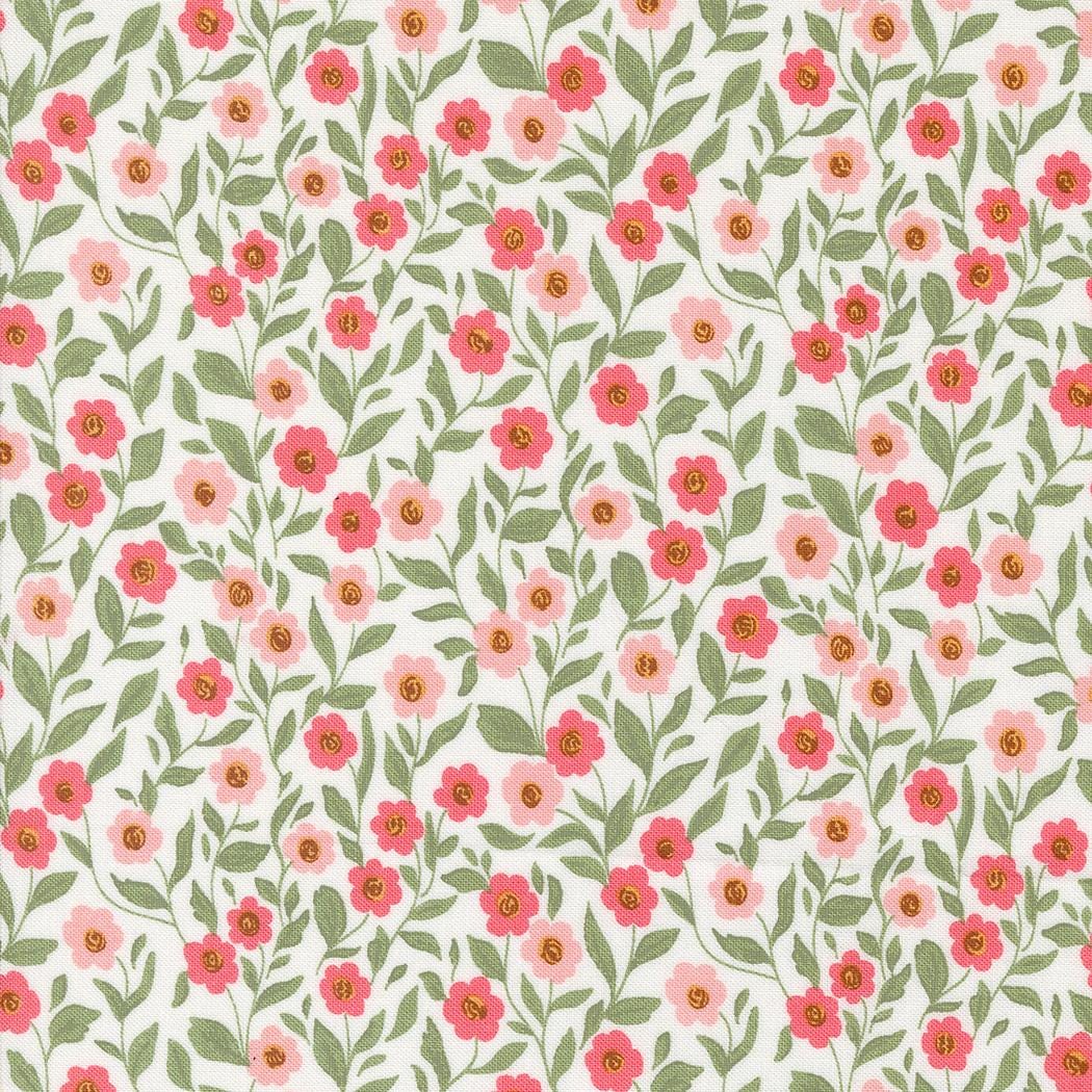 Love Blooms by Lella Boutique for Moda Fabrics. Quilter's Cotton Mini Charm Pack of 42 2.5 x 2.5 inch squares