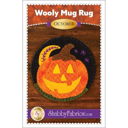 Wooly Mug Rugs 5 inch round block of the month patterns by Shabby Fabrics