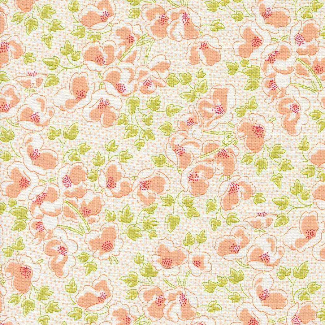 Portofino Polka Dot Duo Blenders in Golden Wheat by Fig Tree & Co for Moda Fabrics. Continuous cuts of Quilter's Cotton Fabric