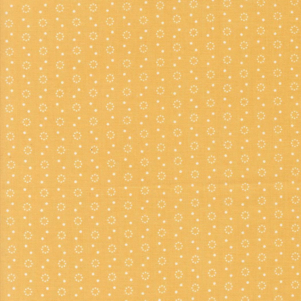 Portofino Polka Dot Duo Blenders in Golden Wheat by Fig Tree & Co for Moda Fabrics. Continuous cuts of Quilter's Cotton Fabric