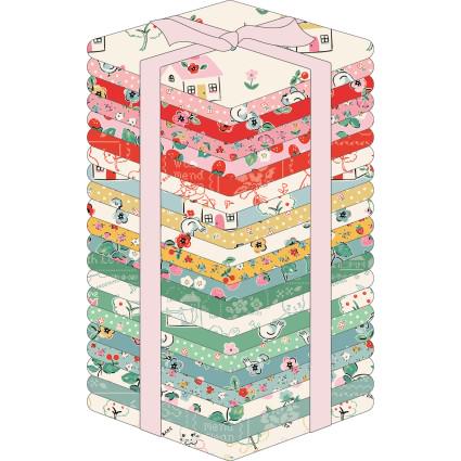 Home Sweet Home by Poppie Cotton Quilter's Cotton Fat Quarter Bundle 21 pieces of 18 x 22 inch fabrics