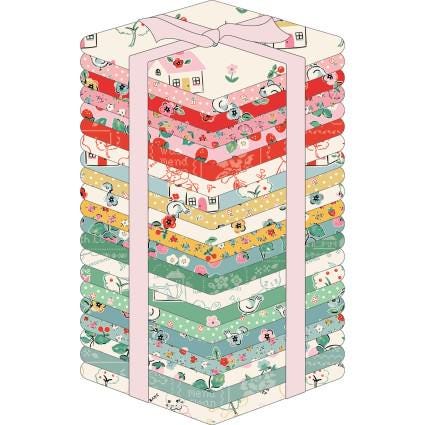 Home Sweet Home by Poppie Cotton Quilter's Cotton Fat Quarter Bundle 21 pieces of 18 x 22 inch fabrics