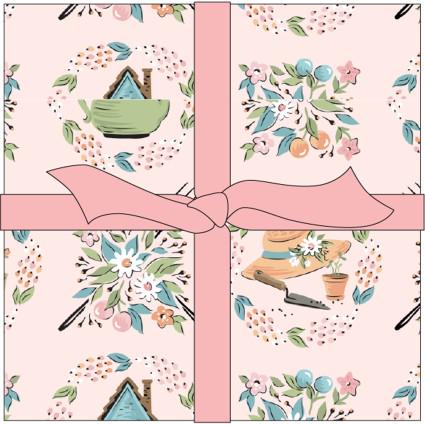Garden Party by Sheri McCulley for Poppie Cotton charm pack of 42 piece collection of 5 inch squares