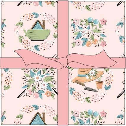 Garden Party by Sheri McCulley for Poppie Cotton charm pack of 42 piece collection of 5 inch squares