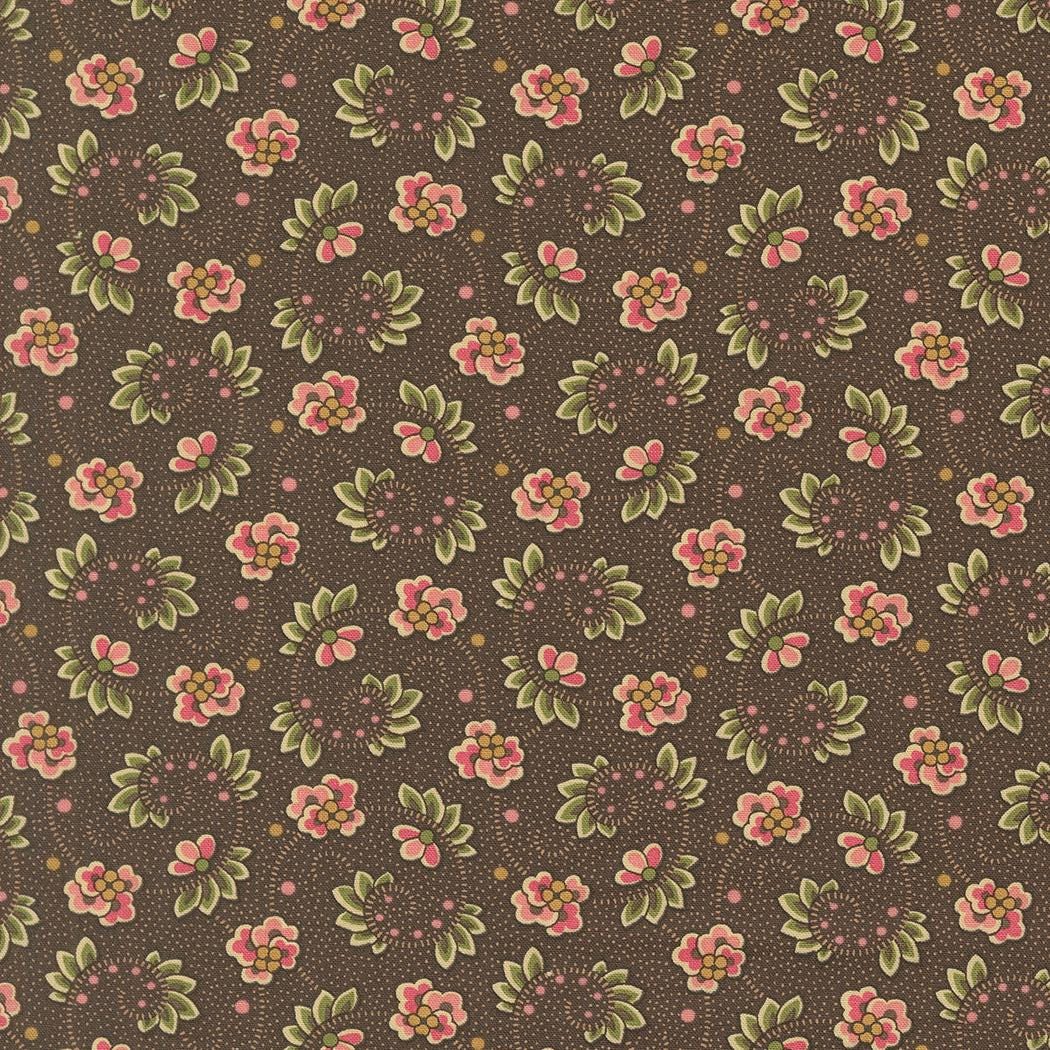 Collections for a Cause Unity Waltz Florals in Chocolate by Howard Marcus for Moda Fabrics. Continuous cuts of Quilter's Cotton