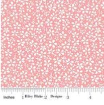 Precious Petites Daisies in Coral by Gerri Robinson for Riley Blake Designs. Continuous Cuts of Quilter's Cotton fabric