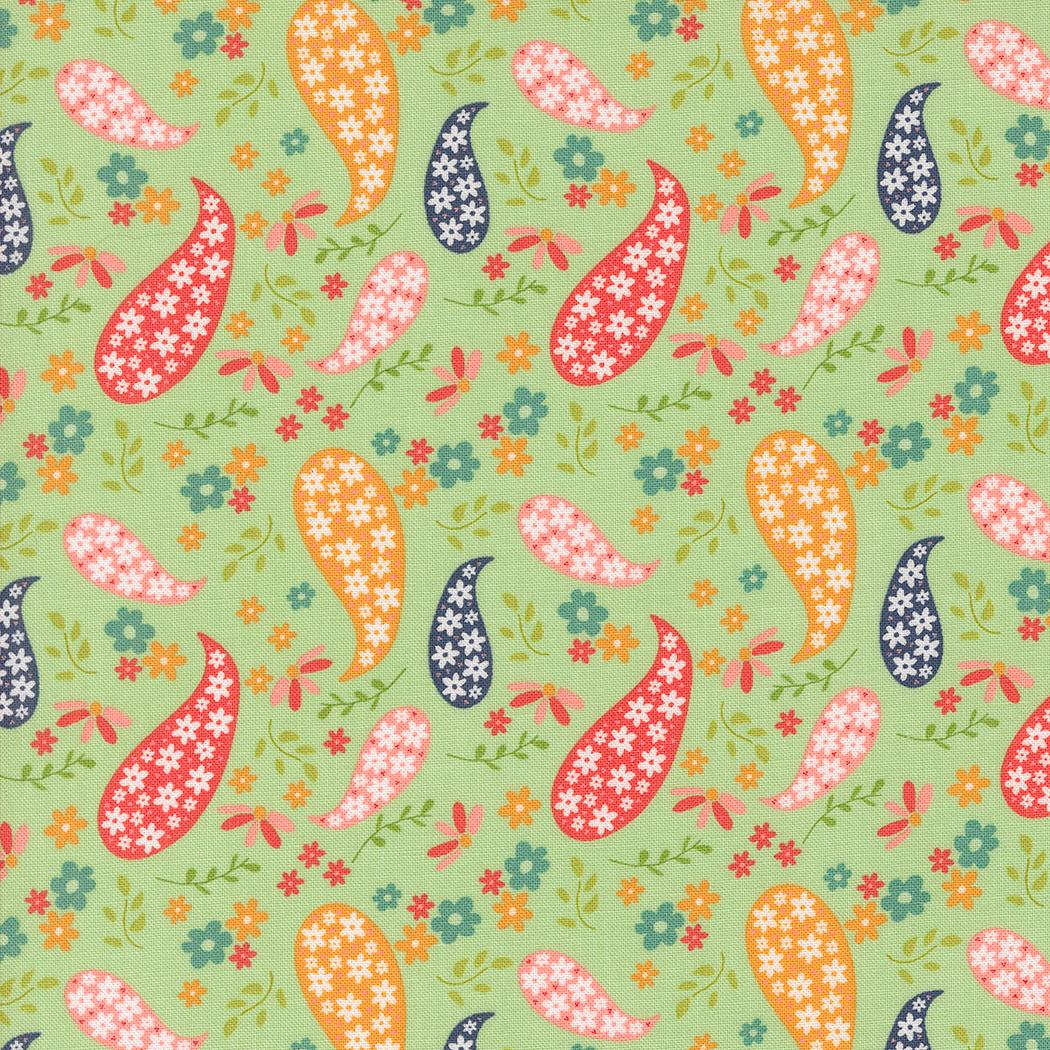 Raspberry Summer by Sherri & Chelsi for Moda Fabrics. Quilter's Cotton Mini Charm Pack of 42 2.5 x 2.5 inch squares