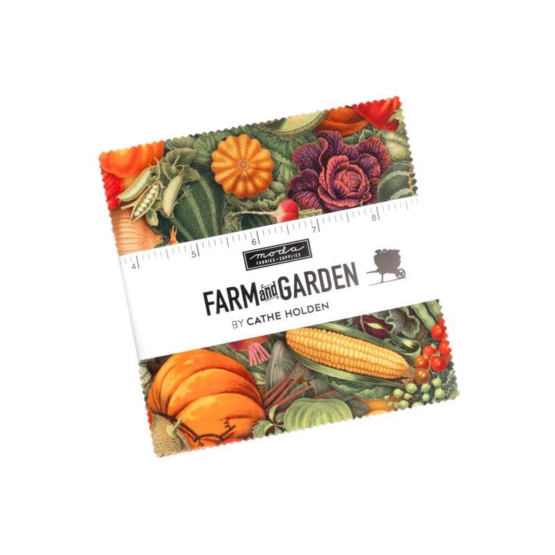 Farm and Garden by Cathe Holden for Moda Quilter's Cotton Charm Pack of 42 5 x 5 inch squares